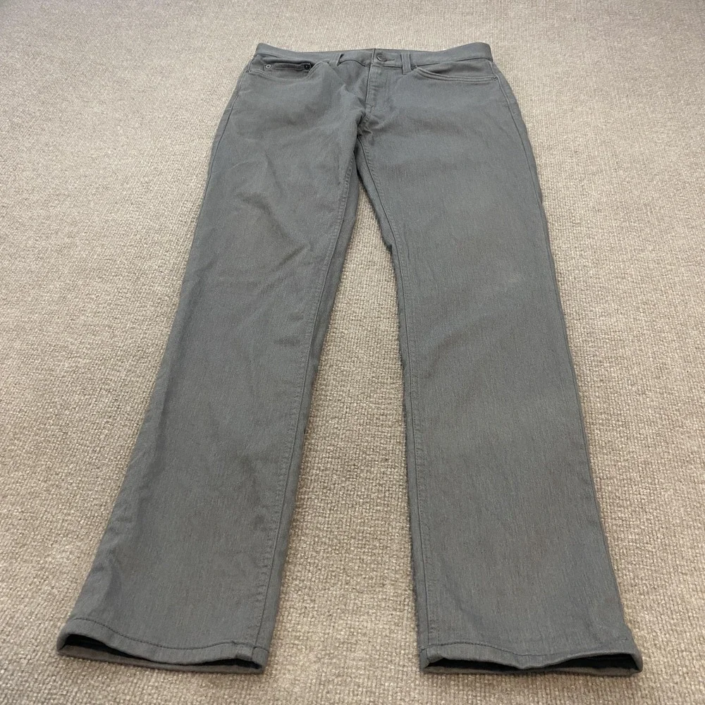 Banana Republic Traveler Jeans Mens 31x32 Gray Med Wash Slim Straight Denim
